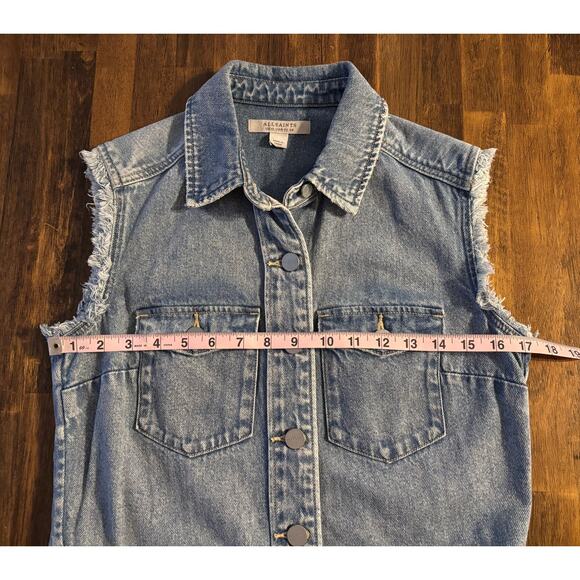 All Saints Light Blue Denim Maxi Dress - Picture 8 of 16